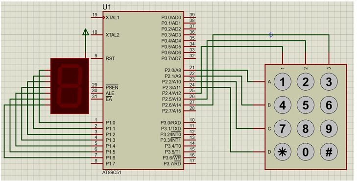 keypad 8051 microcontroller ic