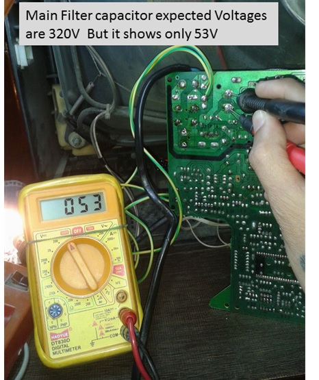 check main filter capacitor