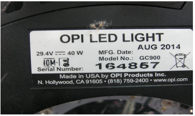 opi led light repair