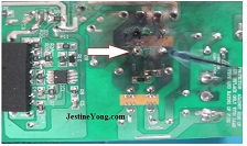Burnt Component In Hoverboard Power Supply