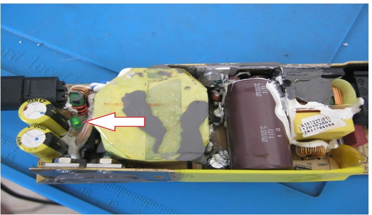 power adapter led fault