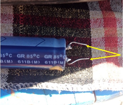 capacitor leads problem