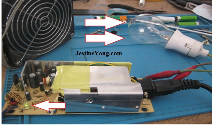 smps repair series light bulb