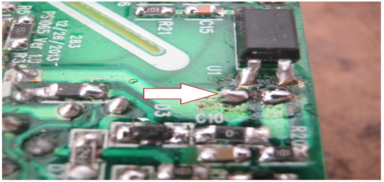 bad capacitor in power supply