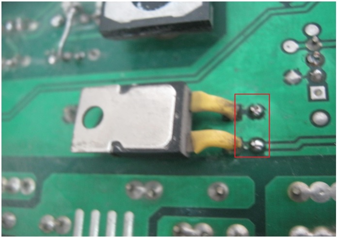 transistor in welding machine shorted