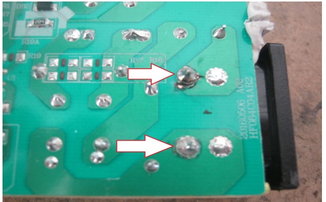 dry joints in power supply