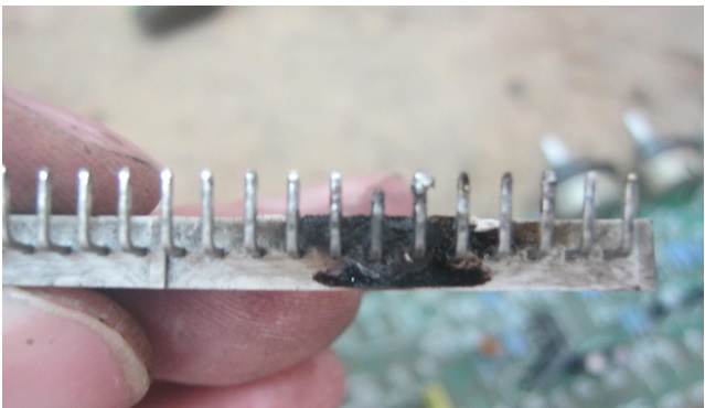 burnt connector